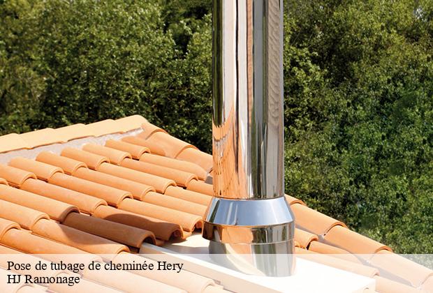 Pose de tubage de cheminée  hery-58800 HJ Ramonage