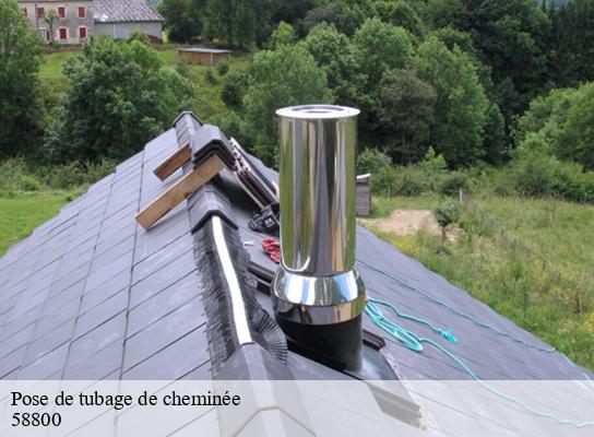 Pose de tubage de cheminée  hery-58800 HJ Ramonage
